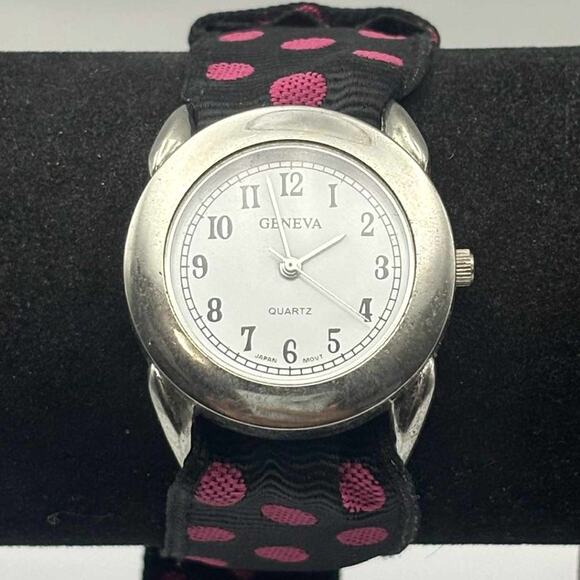Pink & Black Poke A Dot Watch - Picture 1 of 4